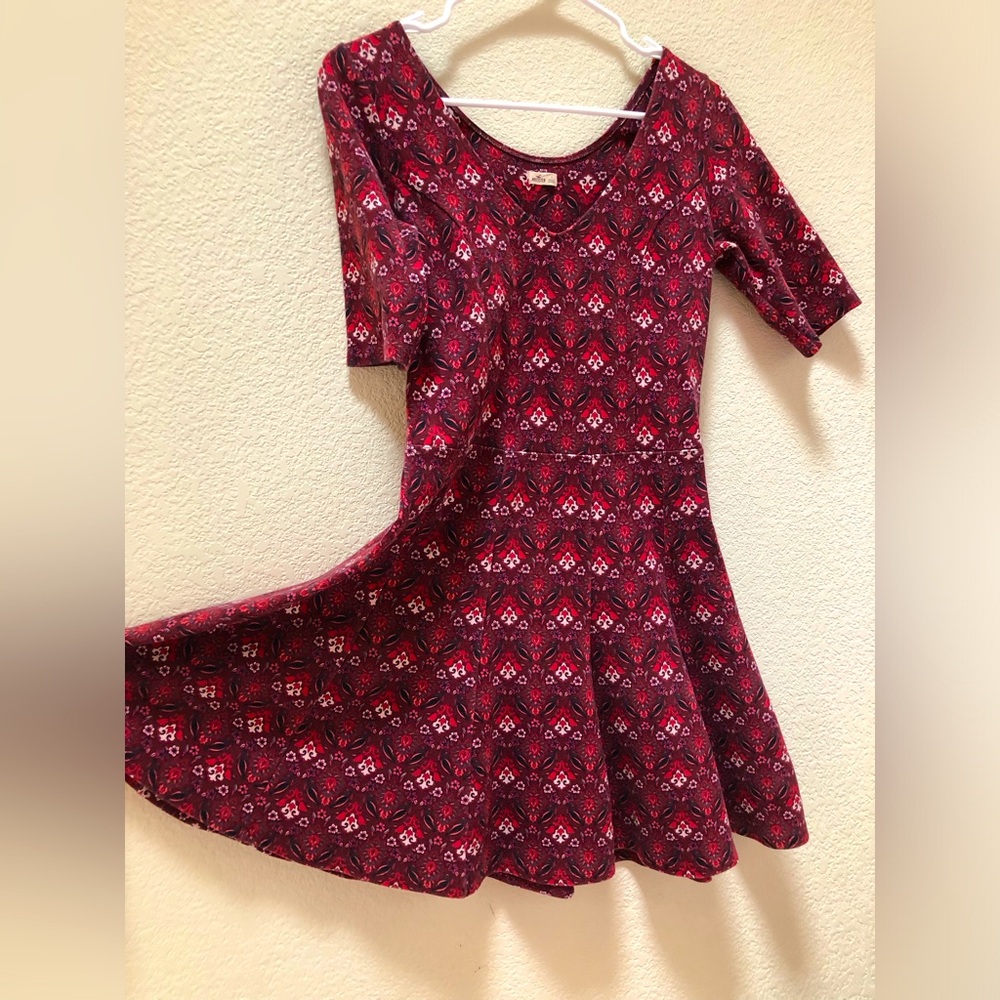 Hollister princess seam burgundy tunic/dress